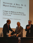 Homenaje al Ilmo. Sr. D. Miguel Anderiz López en Pamplona